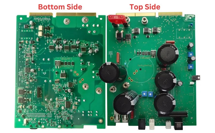 双面 PCB，顶层和底层有元件