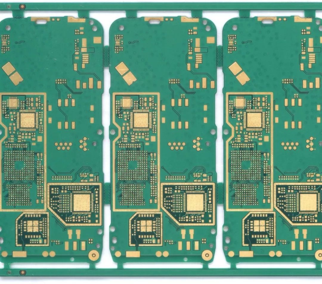 PCB的特写，表面光洁度用于保护和可焊性