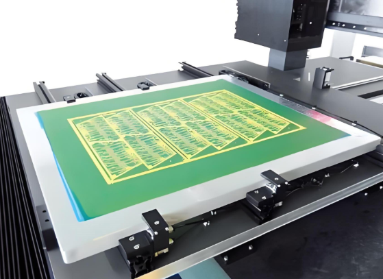 Laser Direct Imaging machine creating precise patterns and markings on a PCB